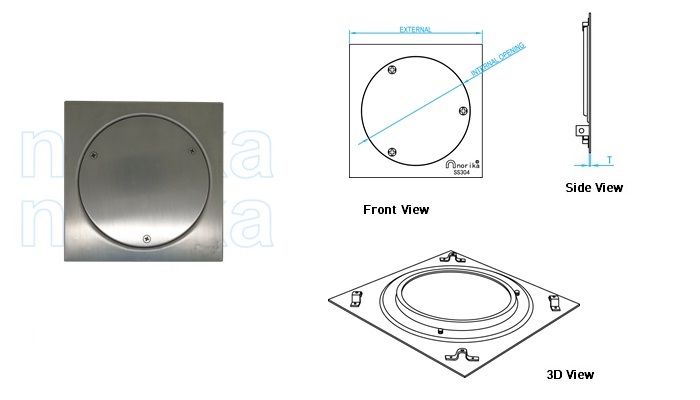 Stainless Steel AISI304L Square Grating (No Hole)